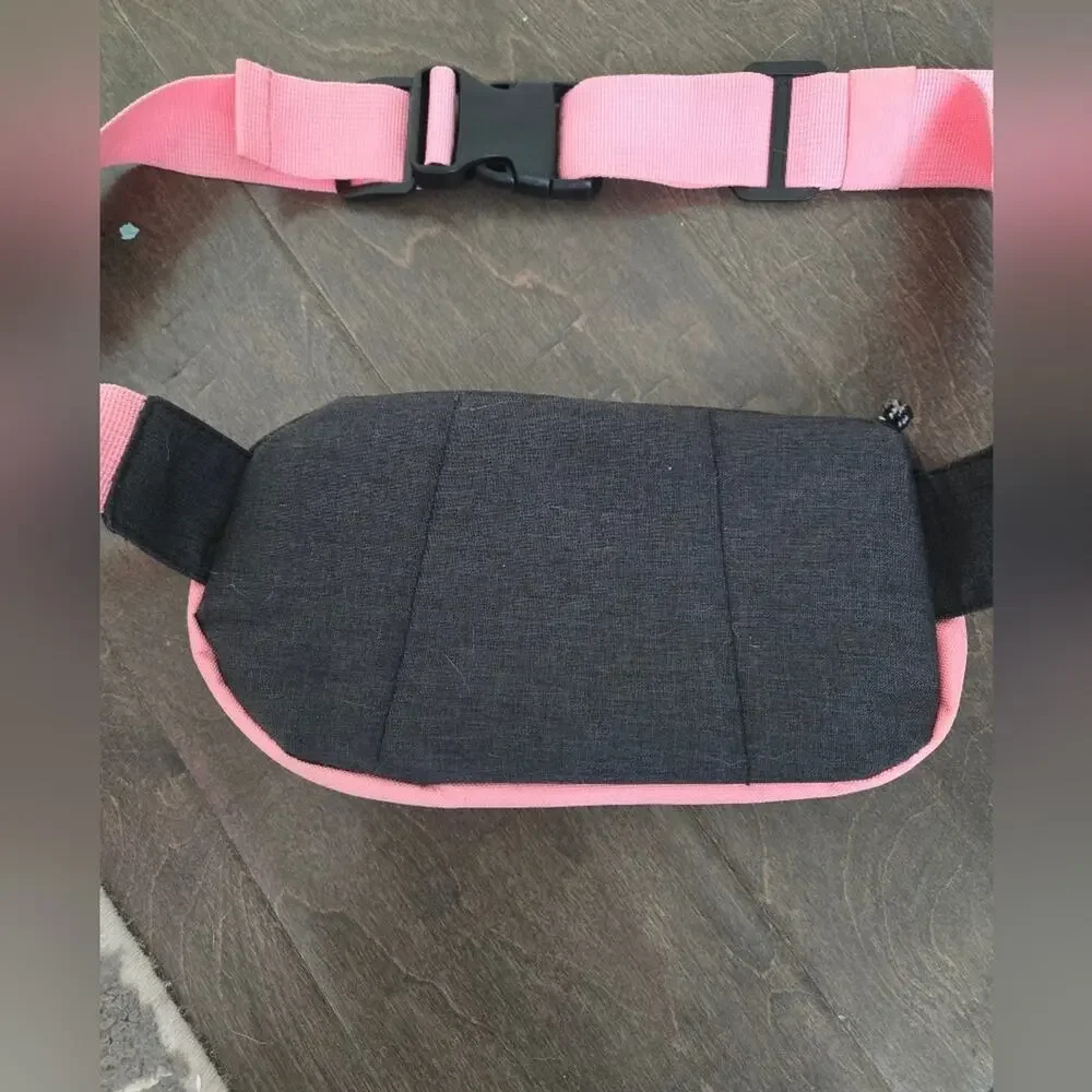 Champion Crossbody Fanny Pack Adjustable Pink Gray 5 x 9 Inch - Picture 3 of 3